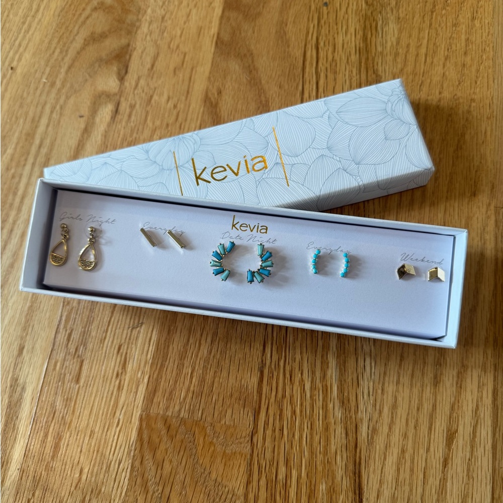 Gold and Turquoise Earring Set